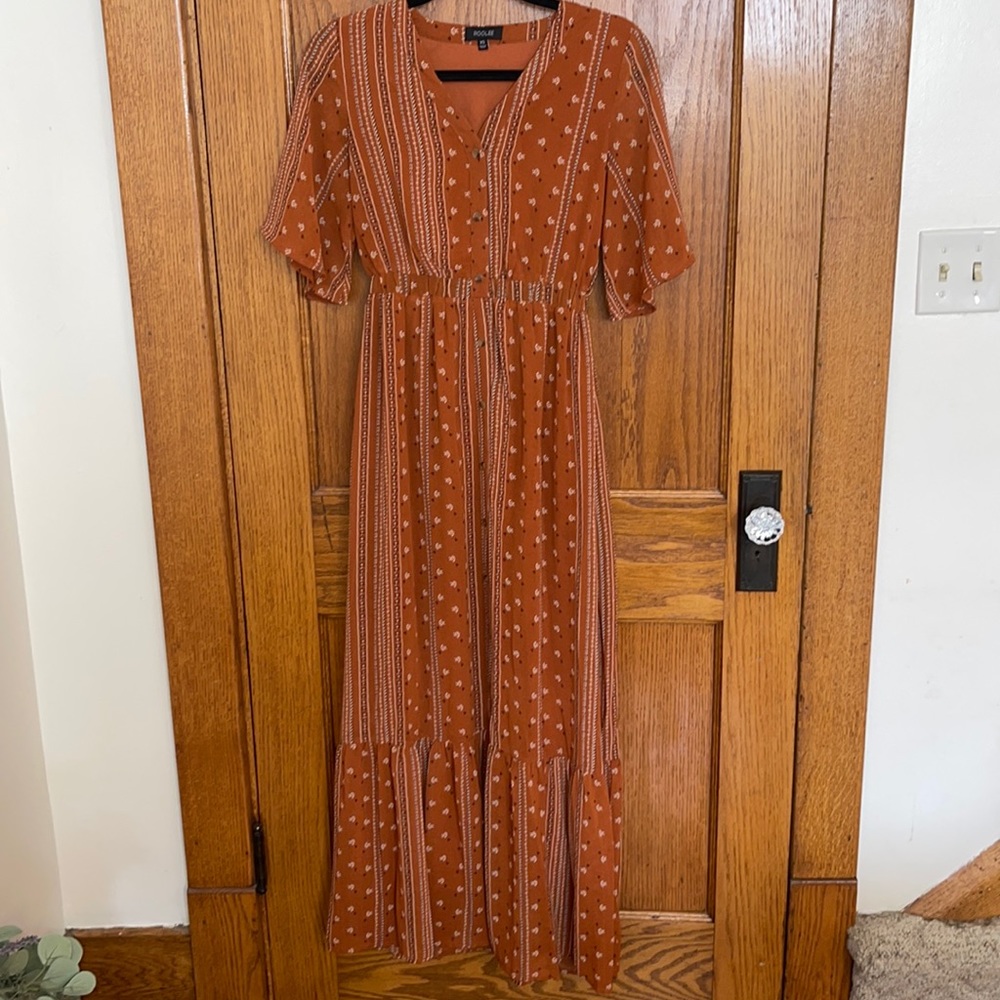 Roolee Rust Maxi dress